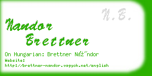 nandor brettner business card